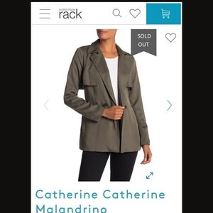 Catherine Malandrino Tie Short Trench Coat
